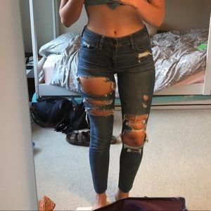 American Eagle Blue Ripped Jeans